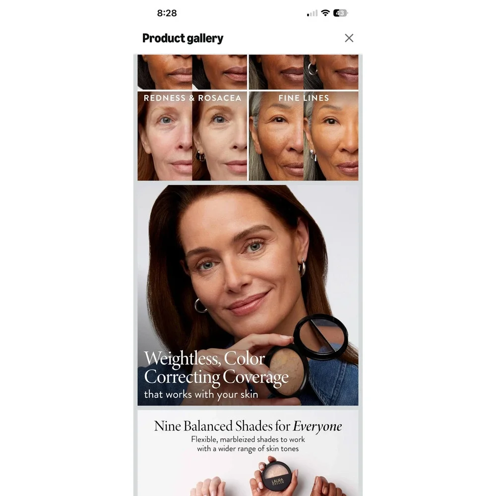 Laura Geller Baked Balance-N-Brighten Color Correcting Foundation Light NEW